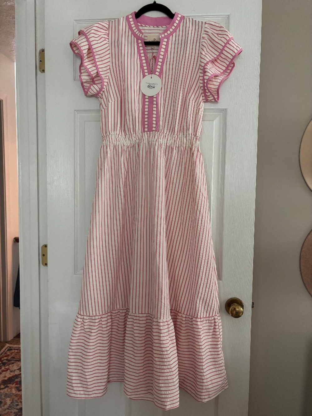Umgee Pink Striped Dress